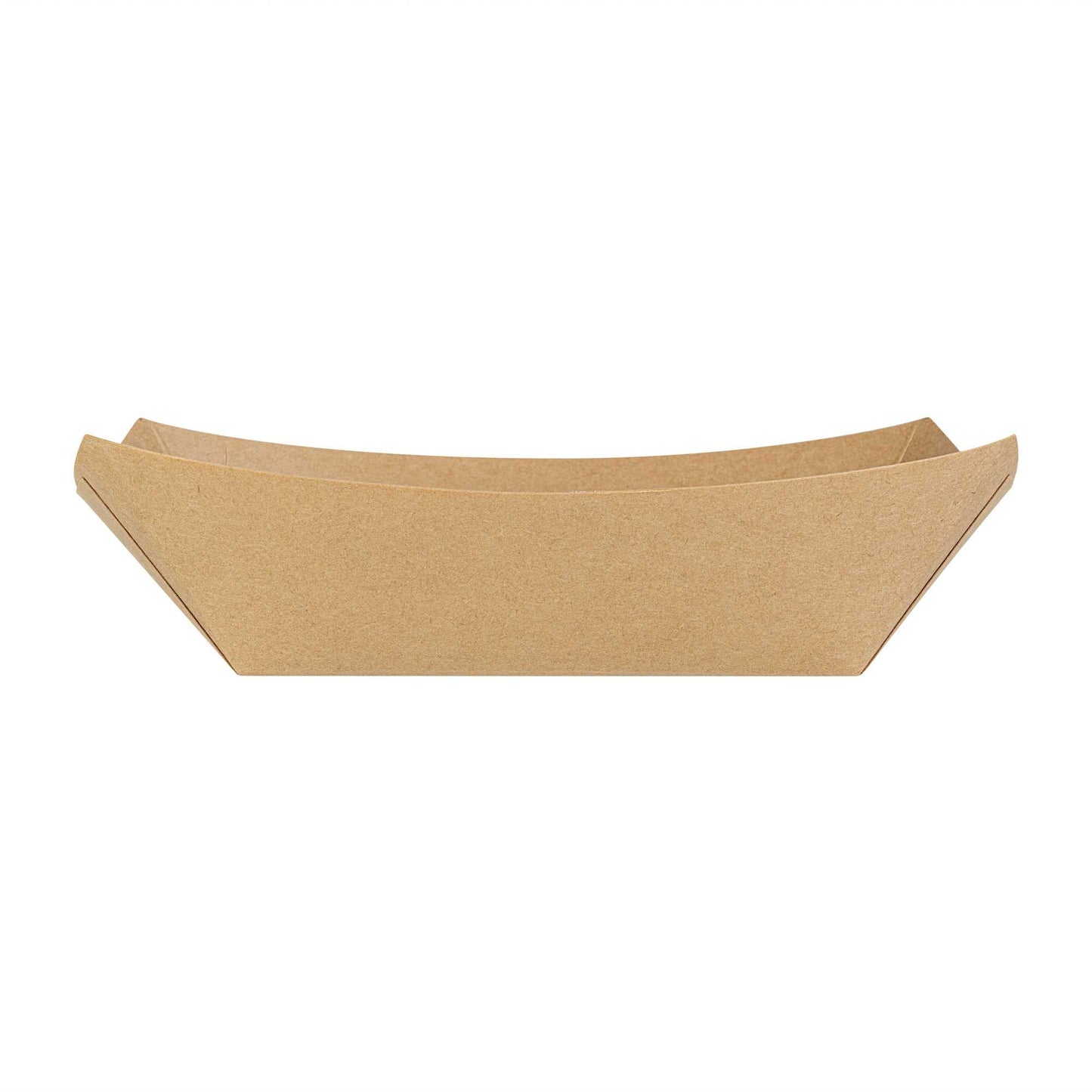 Bio Tek 1 lb Kraft Paper #100 Food Tray / Boat - 5 1/2" x 3 1/2" x 2" - 200 count box
