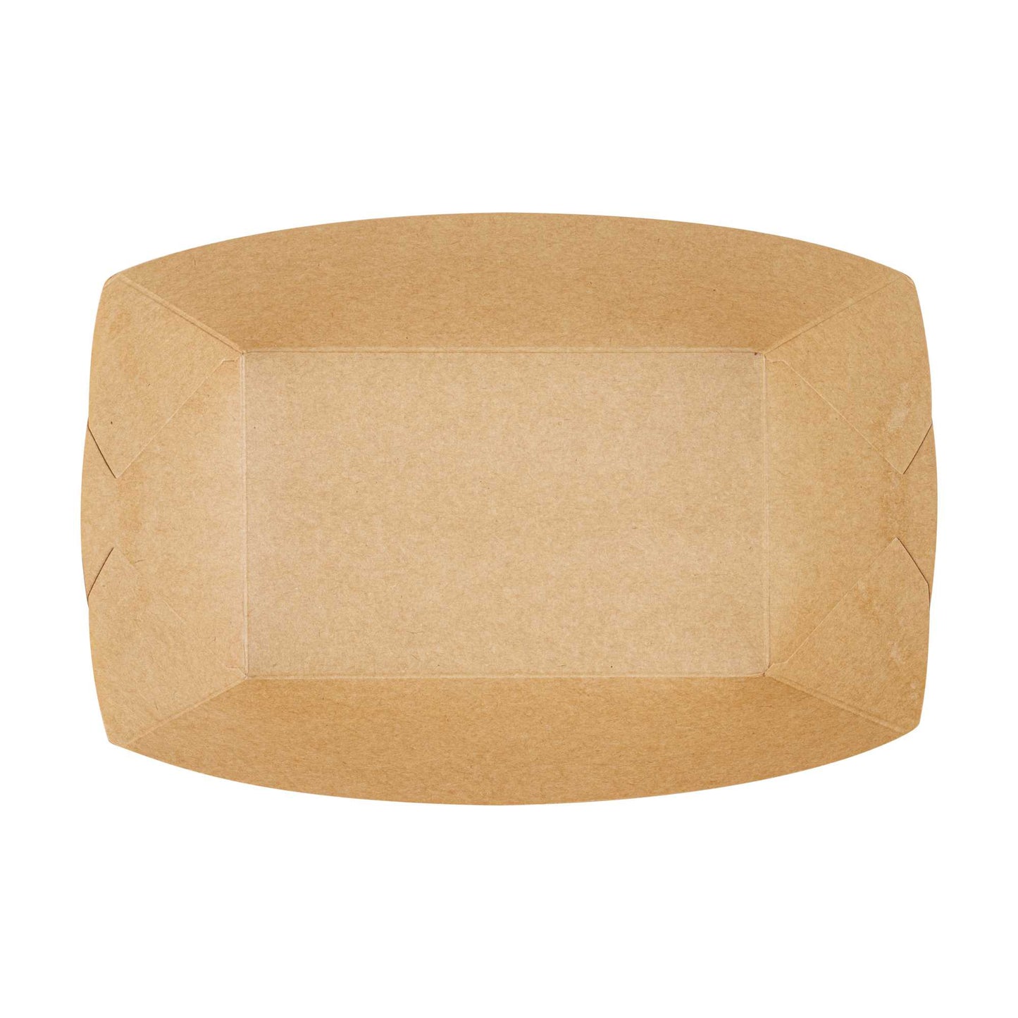 Bio Tek 1 lb Kraft Paper #100 Food Tray / Boat - 5 1/2" x 3 1/2" x 2" - 200 count box