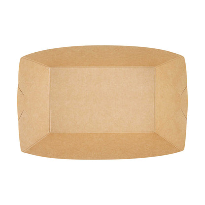 Bio Tek 1 lb Newsprint Paper #100 Food Tray / Boat - 5 1/2" x 3 1/2" x 2" - 200 count box