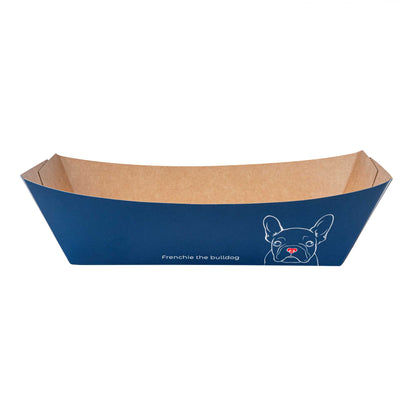 Bio Tek 2 lb Frenchie Paper #200 Food Tray / Boat - 6 1/2" x 3 3/4" x 2 1/4" - 200 count box
