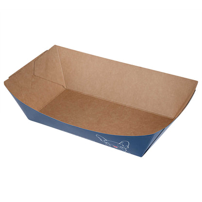 Bio Tek 2 lb Frenchie Paper #200 Food Tray / Boat - 6 1/2" x 3 3/4" x 2 1/4" - 200 count box