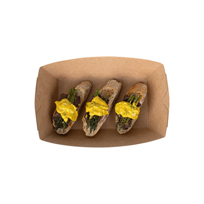 Bio Tek 2 lb Camouflage Paper #200 Food Tray / Boat - 6 1/2" x 3 3/4" x 2 1/4" - 200 count box