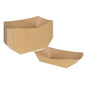 Bio Tek 2 lb Kraft Paper #200 Food Tray / Boat - 6 1/2" x 3 3/4" x 2 1/4" - 200 count box