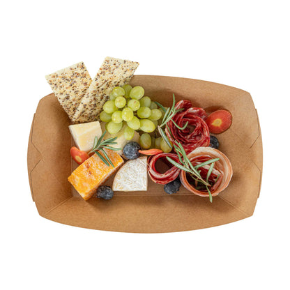 Bio Tek 2 lb Newsprint Paper #200 Food Tray / Boat - 6 1/2" x 3 3/4" x 2 1/4" - 200 count box