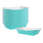 Bio Tek 2 lb Turquoise Paper #200 Food Tray / Boat - 6 1/2" x 3 3/4" x 2 1/4" - 200 count box