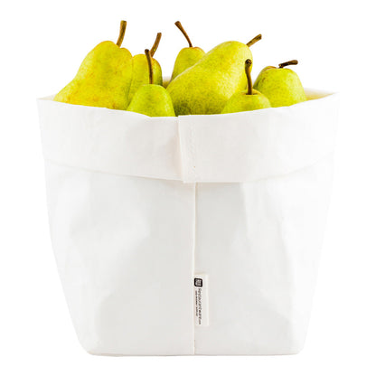 DuraLux White Paper Washable Bag - 6 1/4" x 6 1/4" x 9 3/4" - 1 count box