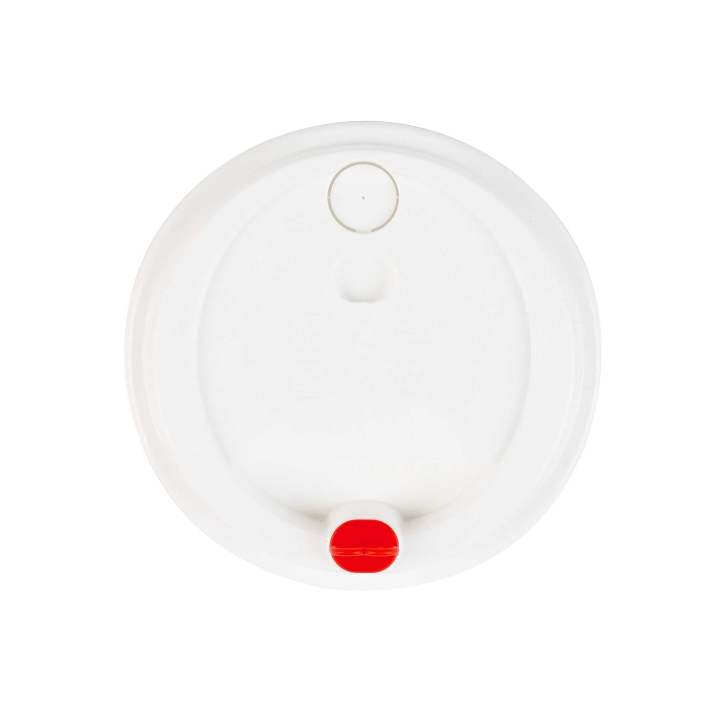 Restpresso White Plastic Coffee Cup Lid - Fits 8, 12, 16 and 20 oz, with Red Heart Plug - 50 count box