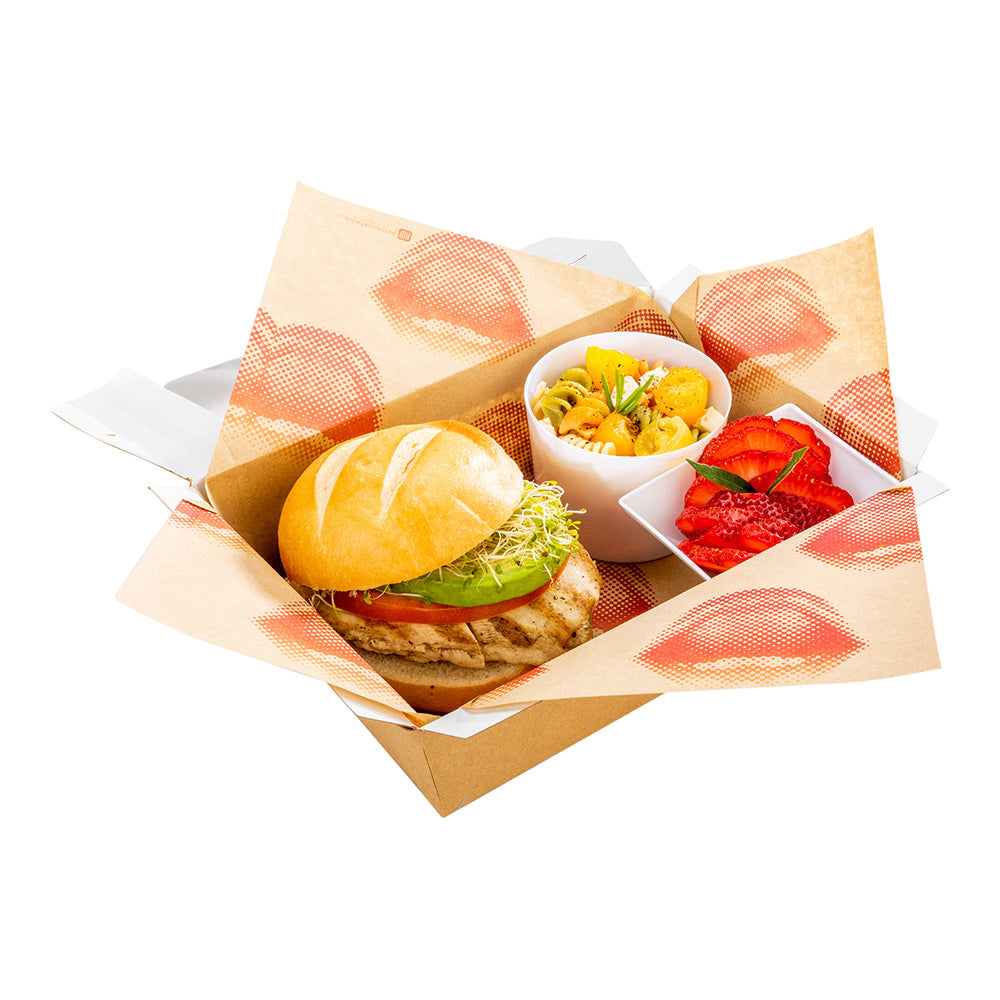 Gastronomia Kraft Paper Food Wrap and Basket Liner - Sexy Lips, Greaseproof - 12" x 12" - 500 count box