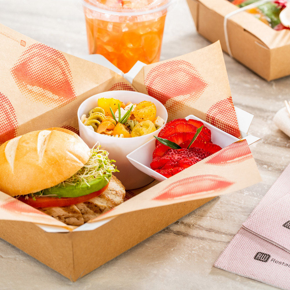 Gastronomia Kraft Paper Food Wrap and Basket Liner - Sexy Lips, Greaseproof - 12" x 12" - 500 count box