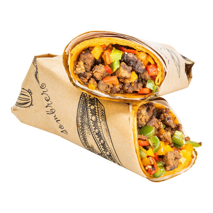 Gastronomia Kraft Paper Taco Wrap and Chip Liner - Mexican Tradition, Greaseproof - 12" x 12" - 500 count box
