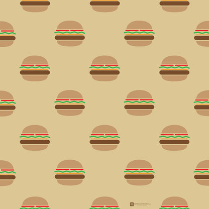 Gastronomia Kraft Paper Food Wrap and Fry Basket Liner - Mini Burger, Greaseproof - 12" x 12" - 500 count box