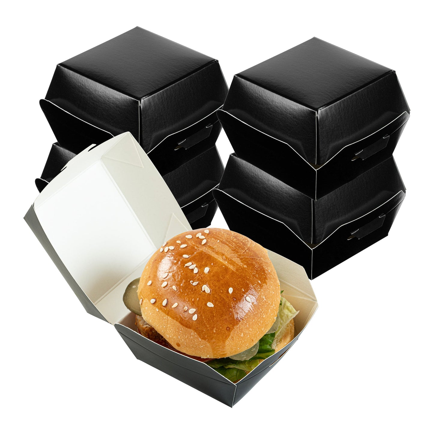 Bio Tek Black Paper Slider Box - 2 1/2" x 2 1/2" x 2" - 100 count box