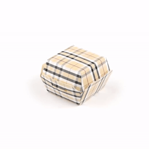 Bio Tek Plaid Paper Slider Box - 2 1/2" x 2 1/2" x 2" - 100 count box