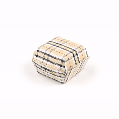 Bio Tek Plaid Paper Slider Box - 2 1/2" x 2 1/2" x 2" - 100 count box