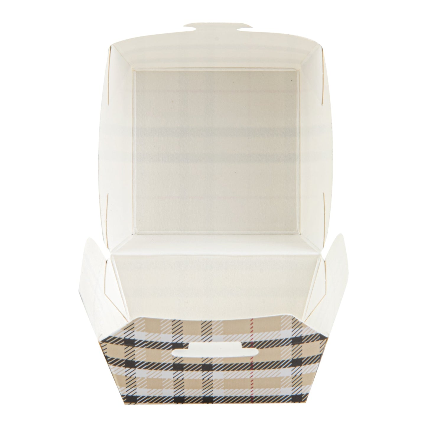 Bio Tek Plaid Paper Slider Box - 2 1/2" x 2 1/2" x 2" - 100 count box