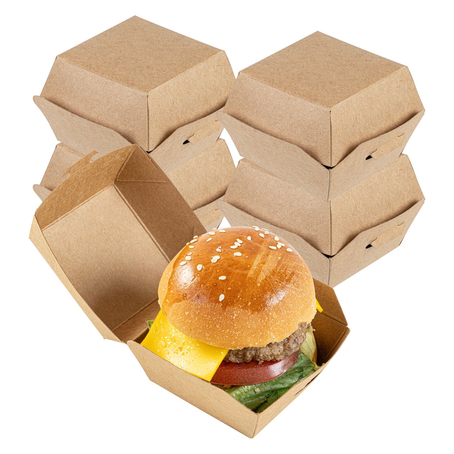 Bio Tek Kraft Paper Slider Box - 2 1/2" x 2 1/2" x 2" - 100 count box