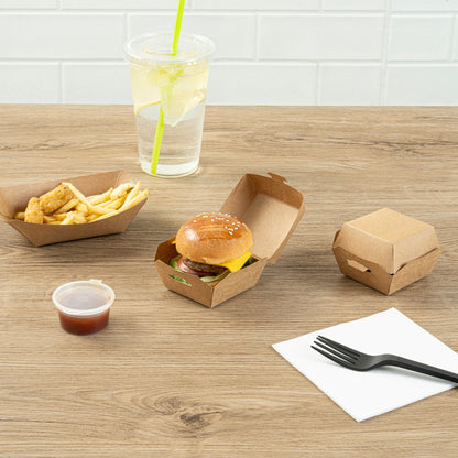 Bio Tek Kraft Paper Slider Box - 2 1/2" x 2 1/2" x 2" - 100 count box
