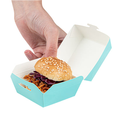 Bio Tek Turquoise Paper Slider Box - 2 1/2" x 2 1/2" x 2" - 100 count box