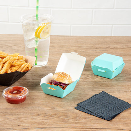 Bio Tek Turquoise Paper Slider Box - 2 1/2" x 2 1/2" x 2" - 100 count box