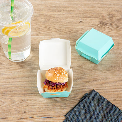 Bio Tek Turquoise Paper Slider Box - 2 1/2" x 2 1/2" x 2" - 100 count box