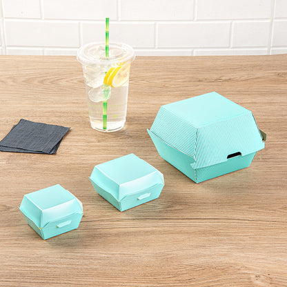 Bio Tek Turquoise Paper Slider Box - 2 1/2" x 2 1/2" x 2" - 100 count box