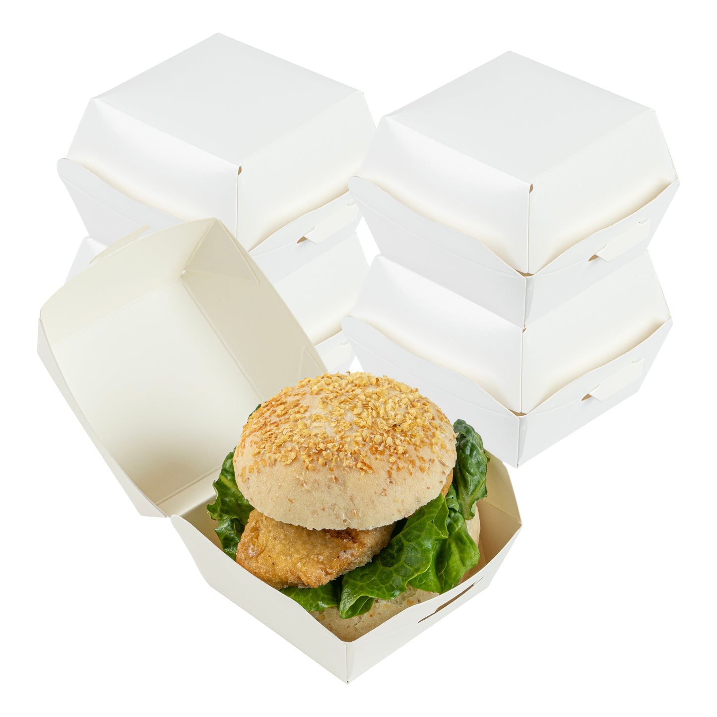 Bio Tek White Paper Slider Box - 2 1/2" x 2 1/2" x 2" - 100 count box