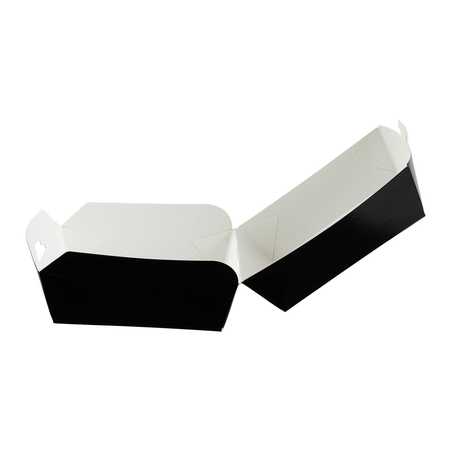 Bio Tek Black Paper Mini Burger Box - 2 3/4" x 2 3/4" x 2" - 100 count box