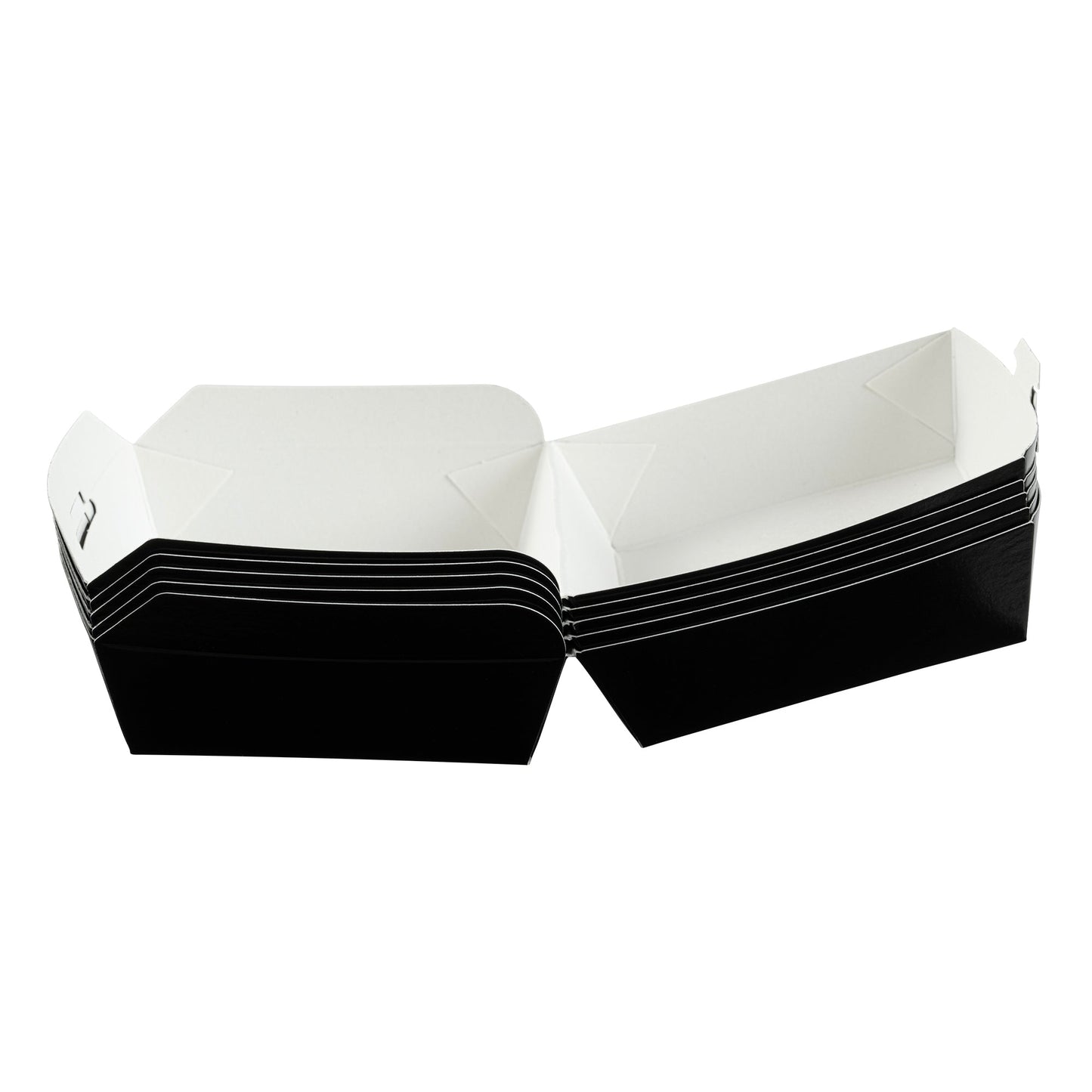 Bio Tek Black Paper Mini Burger Box - 2 3/4" x 2 3/4" x 2" - 100 count box