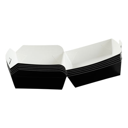 Bio Tek Black Paper Mini Burger Box - 2 3/4" x 2 3/4" x 2" - 100 count box