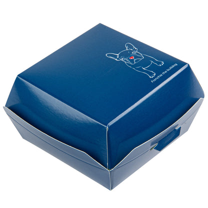 Bio Tek Frenchie Paper Mini Burger Box - 2 3/4" x 2 3/4" x 2" - 100 count box
