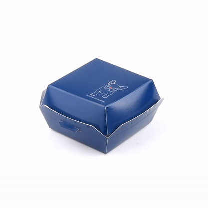 Bio Tek Frenchie Paper Mini Burger Box - 2 3/4" x 2 3/4" x 2" - 100 count box