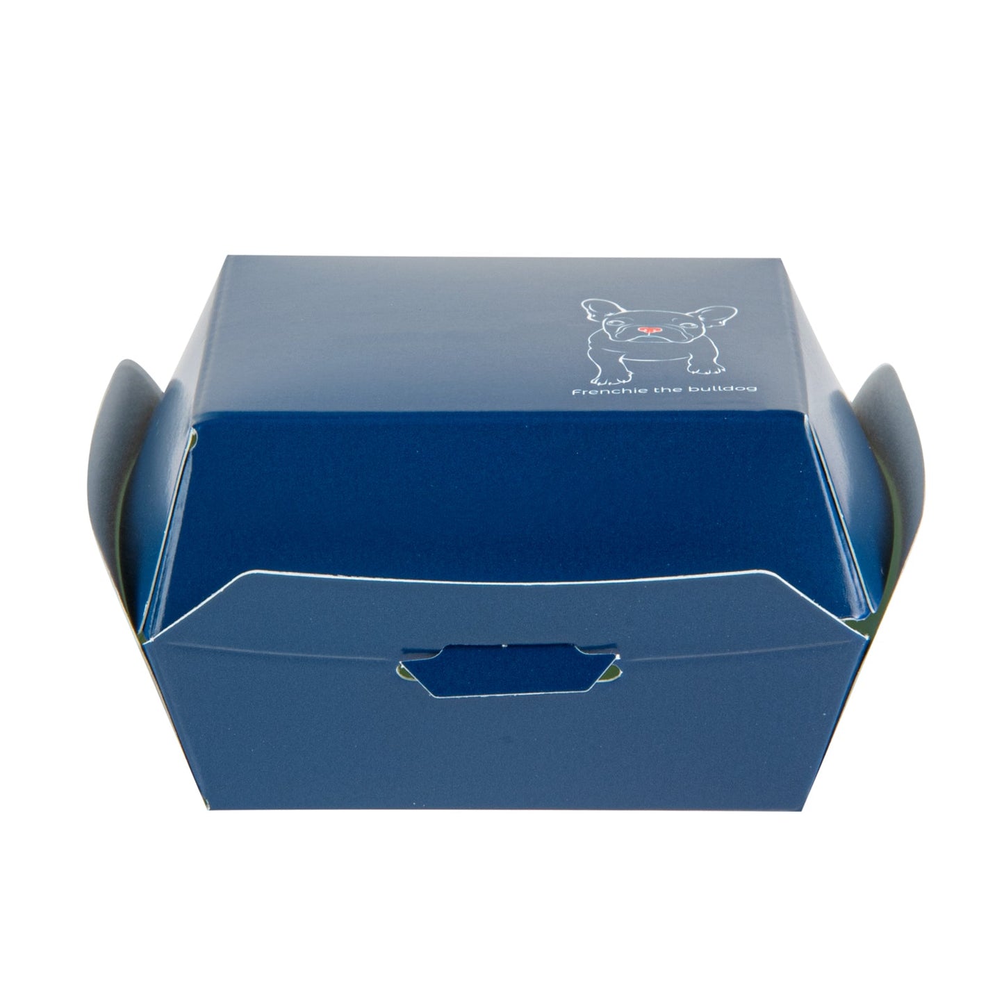 Bio Tek Frenchie Paper Mini Burger Box - 2 3/4" x 2 3/4" x 2" - 100 count box