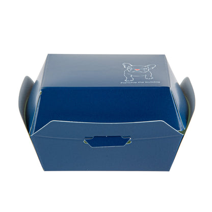 Bio Tek Frenchie Paper Mini Burger Box - 2 3/4" x 2 3/4" x 2" - 100 count box