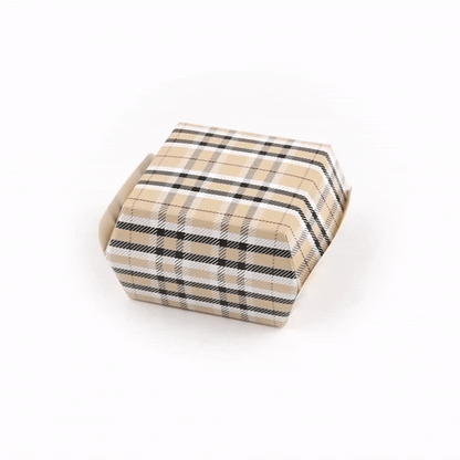 Bio Tek Plaid Paper Mini Burger Box - 2 3/4" x 2 3/4" x 2" - 100 count box