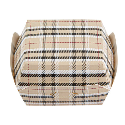 Bio Tek Plaid Paper Mini Burger Box - 2 3/4" x 2 3/4" x 2" - 100 count box