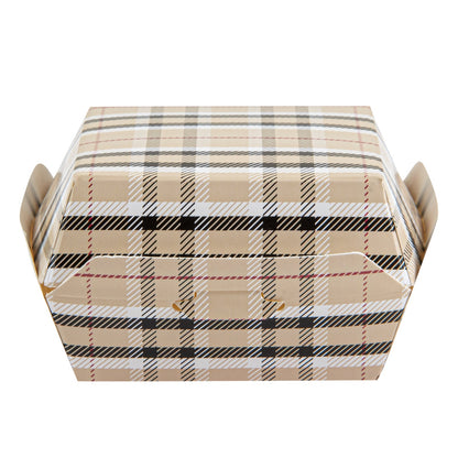 Bio Tek Plaid Paper Mini Burger Box - 2 3/4" x 2 3/4" x 2" - 100 count box