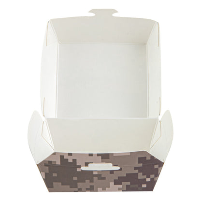 Bio Tek Camouflage Paper Mini Burger Box - 2 3/4" x 2 3/4" x 2" - 100 count box