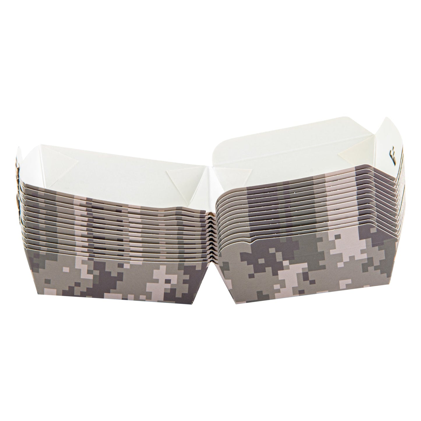 Bio Tek Camouflage Paper Mini Burger Box - 2 3/4" x 2 3/4" x 2" - 100 count box