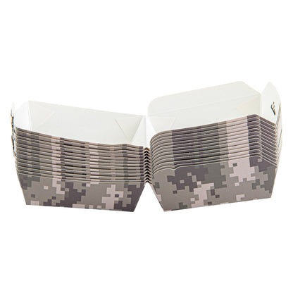 Bio Tek Camouflage Paper Mini Burger Box - 2 3/4" x 2 3/4" x 2" - 100 count box