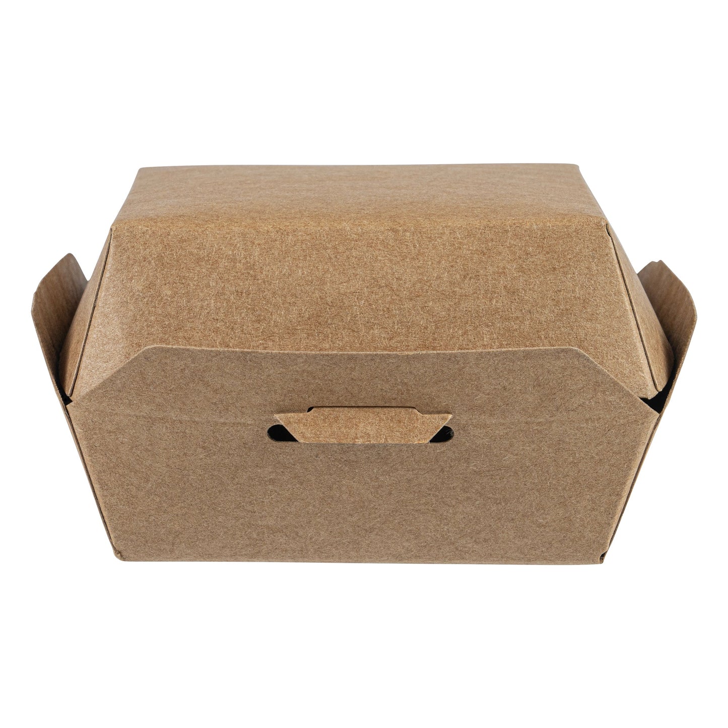 Bio Tek Kraft Paper Mini Burger Box - 2 3/4" x 2 3/4" x 2" - 100 count box