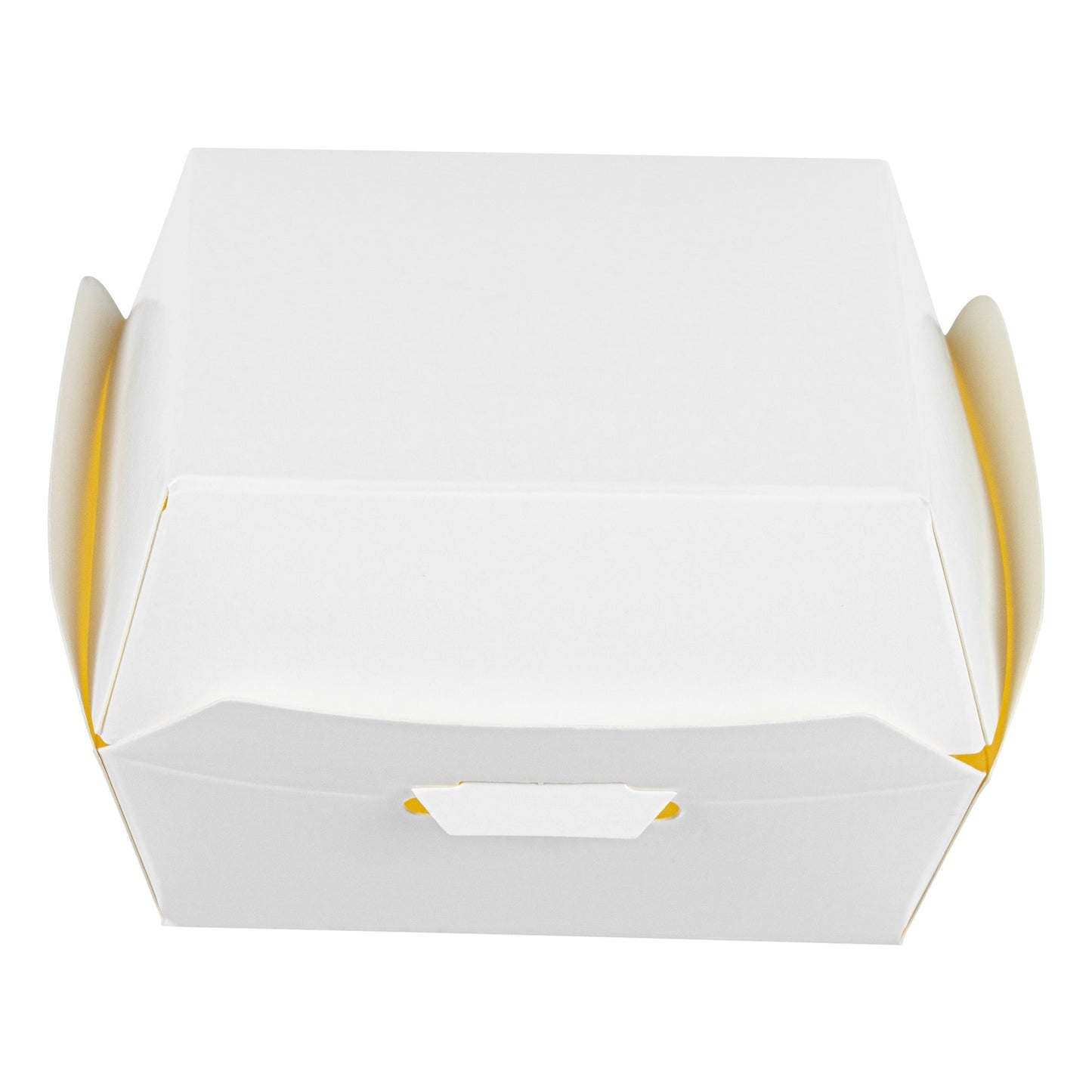 Bio Tek White Paper Mini Burger Box - 2 3/4" x 2 3/4" x 2" - 100 count box