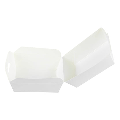 Bio Tek White Paper Mini Burger Box - 2 3/4" x 2 3/4" x 2" - 100 count box