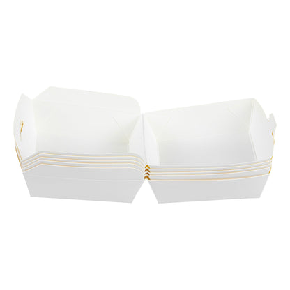 Bio Tek White Paper Mini Burger Box - 2 3/4" x 2 3/4" x 2" - 100 count box
