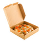 Bio Tek Kraft Paper Mini Pizza Box - 3 1/2" x 3 1/2" x 3/4" - 100 count box