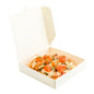 Bio Tek White Paper Mini Pizza Box - 3 1/2" x 3 1/2" x 3/4" - 100 count box