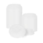 Basic Nature White PLA Plastic Coffee Cup Lid - Fits 4 oz, Compostable - 2 1/2" x 2 1/2" x 1/2" - 50 count box