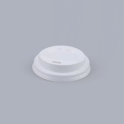 Basic Nature White PLA Plastic Coffee Cup Lid - Fits 4 oz, Compostable - 500 count box