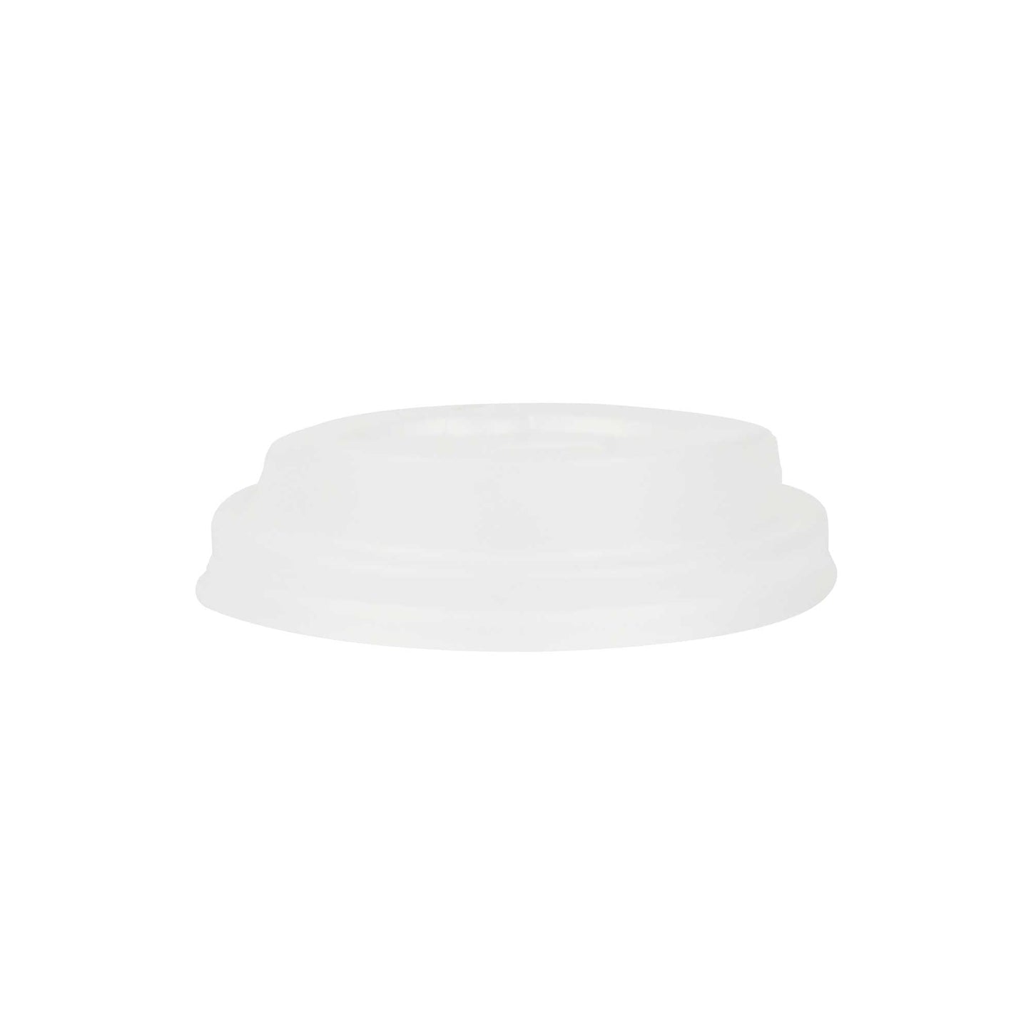 Basic Nature White PLA Plastic Coffee Cup Lid - Fits 4 oz, Compostable - 500 count box