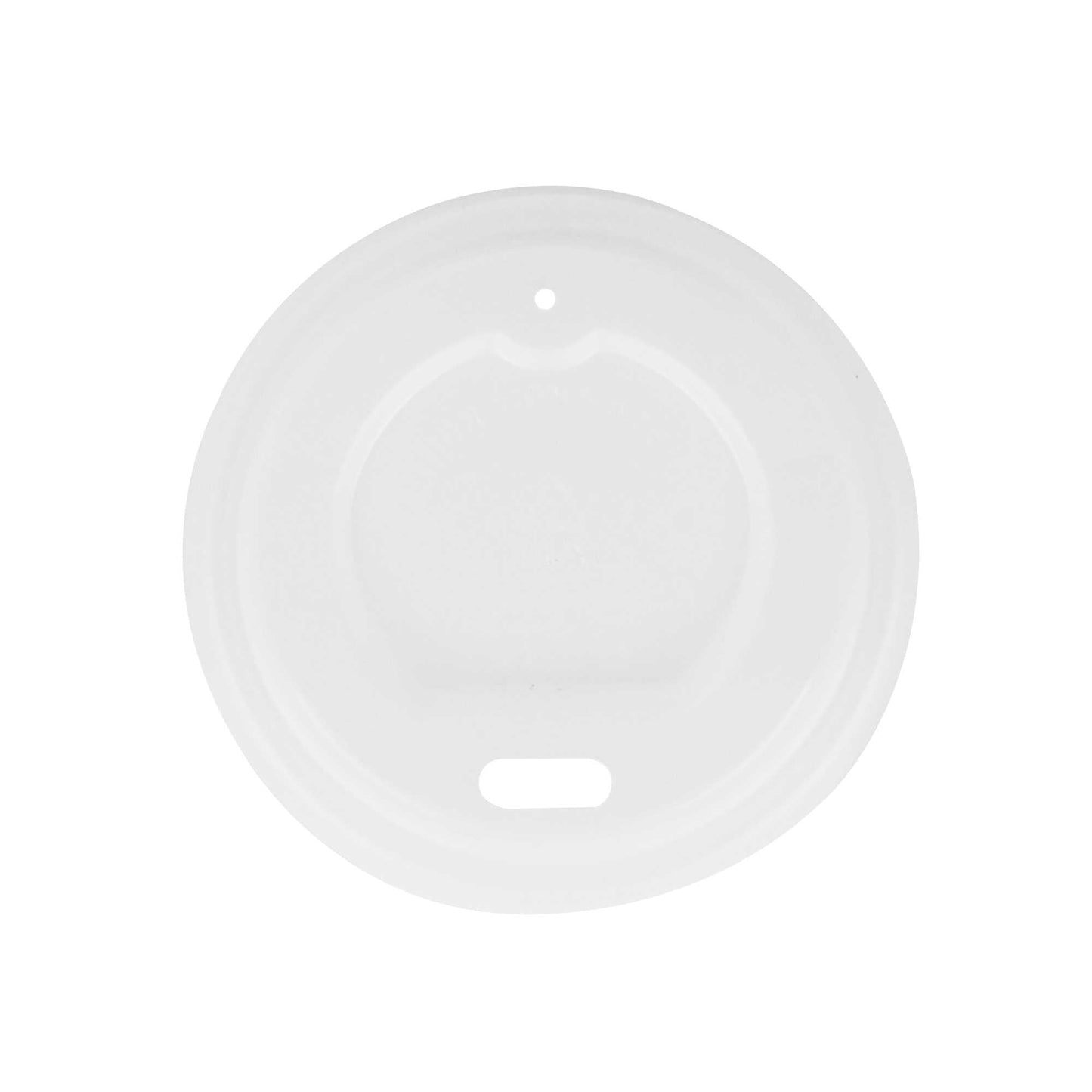 Basic Nature White PLA Plastic Coffee Cup Lid - Fits 4 oz, Compostable - 500 count box