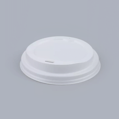 Basic Nature White PLA Plastic Coffee Cup Lid - Fits 8, 12, 16 and 20 oz, Compostable - 500 count box